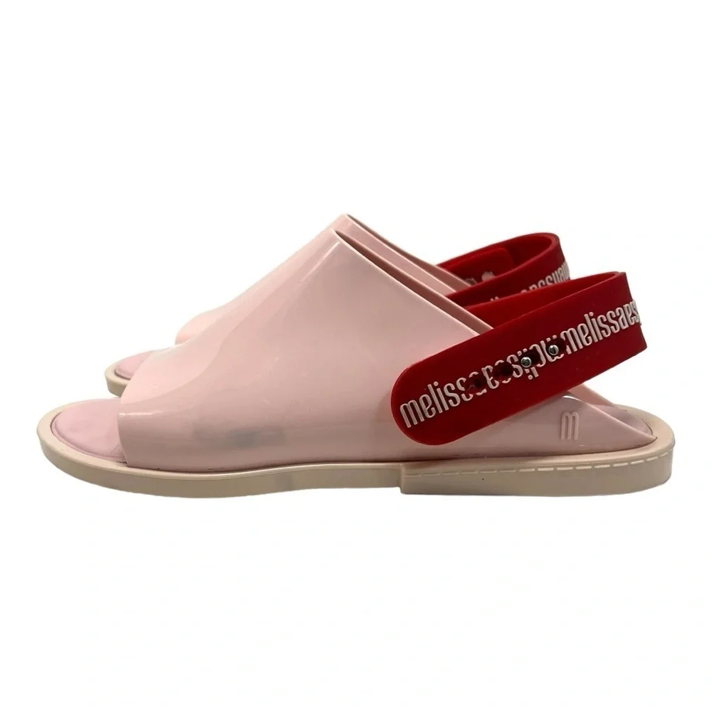 Melissa Twist Pink Jelly Slingback Scented PVC Casual Flat Sandals Women 8 - Picture 6 of 14
